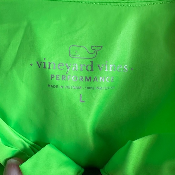 Vineyard Vines Men’s Packable Windbreaker Size Large Navy Green Golf - Picture 6 of 8